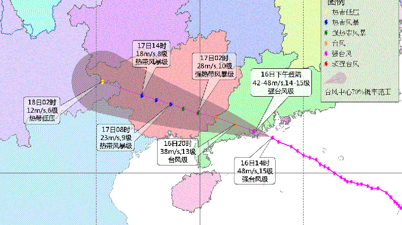 山竹最新路线